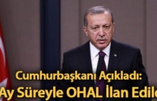 3 ay süreyle olağanüstü hal ilan edildi