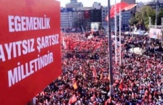 CHP'den Taksim'de "Cumhuriyet ve Demokrasi"...