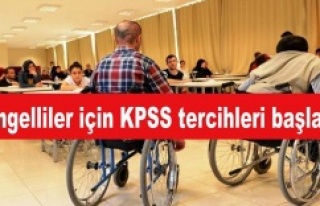 Engelliler için KPSS tercihleri başladı