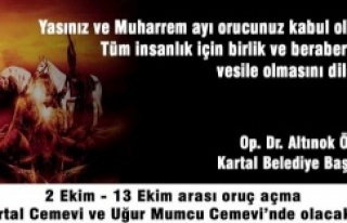 KARTAL BELEDİYESİ’NDEN MUHARREM AYI İFTAR YEMEĞİ