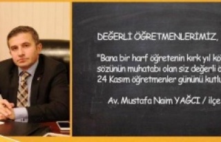 Mustafa Naim YAĞCI'dan Öğretmenler günü...