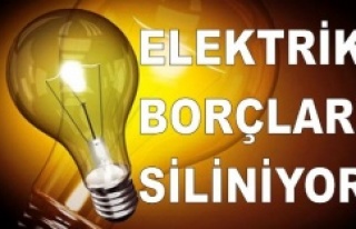 ELEKTRİK BORÇLARI SİLİNİYOR