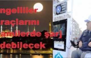 Engelliler Araçlarını camilerde şarj edebilecek