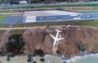 Trabzon'da uçak pistten çıktı
