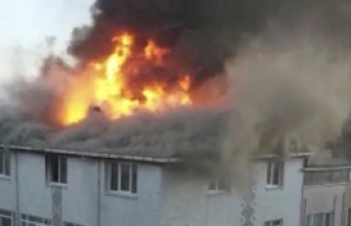 Ataşehir'de korkutan yangın