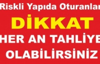 Riskli Binada Oturanlar Her an Tahliye olabilir