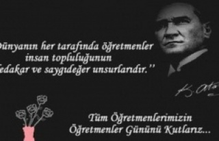 Tüm öğretmenlerimizin Öğretmenler Günü kutlu...