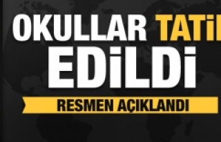 Okullar tatil edildi