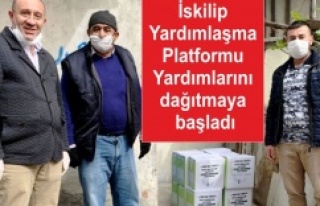 İskilip Yardımlaşma Platformu Yardımlarını dağıtmaya...