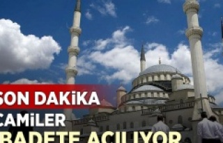 Camiler ibadete açılıyor