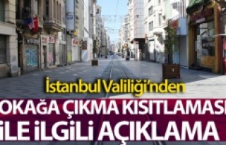 İstanbul Valiliği'nden sokağa çıkma kısıtlaması...