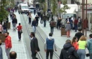 Taksim Meydanı ve İstiklal Caddesi'nde maske...