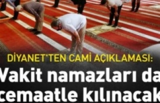 Tüm vakit namazları cemaatle kılınabilecek