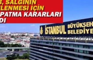 İBB, SALGININ ÖNLENMESİ İÇİN KAPATMA KARARLARI...