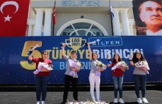 Bilfen'den 5 öğrenci tam puan aldı