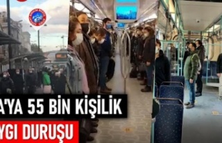 ATA’YA 55 BİN KİŞİLİK SAYGI DURUŞU