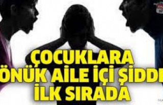 ÇOCUKLARA DÖNÜK AİLE İÇİ ŞİDDET İLK SIRADA