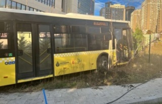 Ataşehir'de freni boşalan İETT otobüsü duvara...