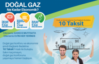 Doğal Gaz Aboneliği Şimdi 10 Taksit Kolaylığıyla