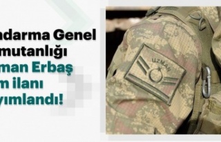 Jandarma Genel Komutanlığına 250 sözleşmeli uzman...