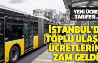 TOPLU ULAŞIM FİYAT TARİFESİ GÜNCELLENDİ