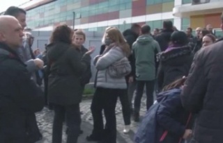 Ataşehir'de Özel okul önünde deprem protestosu
