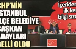 CHP’nin İstanbul İlçe Belediye Başkan adayları...