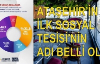 ATAŞEHİR’İN İLK SOSYAL TESİSİ'NİN ADI...
