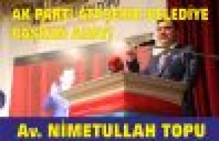 Ak Parti Ataşehir'de  Nimetullah Topu dedi