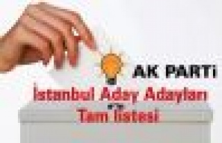 AK Parti İstanbul aday adayları tam listesi