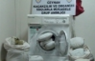 Çamaşır makinesinde uyuşturucu sevkiyatı