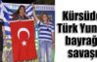 Körfez'deki Yelken yarışında Türk Yunan bayrağı...