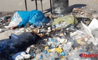 Hatay'da biriken çöpler toplanmaya başlandı.