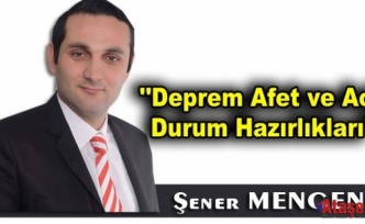 Deprem Afet ve Acil Durum Hazırlıkları