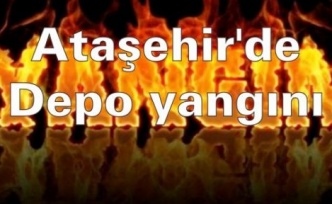 Ataşehir'de depo yangını