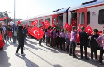 100. Yıl Cumhuriyet Treni Çankırı Garında