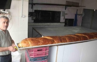 3 metre 80 santimetre uzunluğunda ekmek'le rekor kırdı