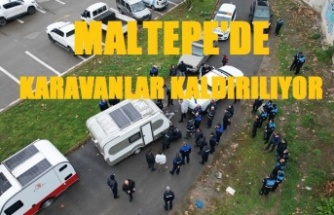 Maltepe’de park halindeki karavanlar kaldırılıyor