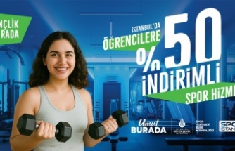 ÖĞRENCİLERE YÜZDE 50 SPOR İNDİRİMİ