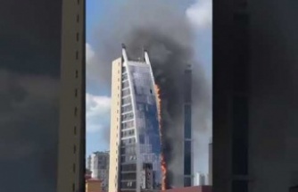 Ataşehir'de Plazada korkutan yangın!
