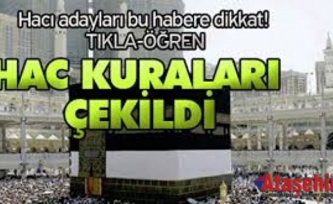 2016 Hac kuraları çekildi