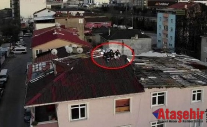 Polis Çatıdaki Gençleri Dronela Yakaladı