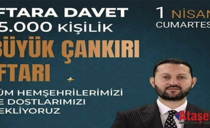 Zeynettin Aydın 15 Bin Kişiye İftar veriyor.
