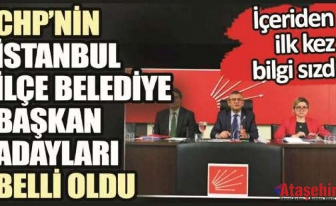 CHP’nin İstanbul İlçe Belediye Başkan adayları belli oldu