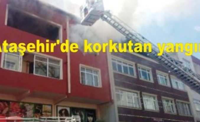 Ataşehir'de korkutan yangın