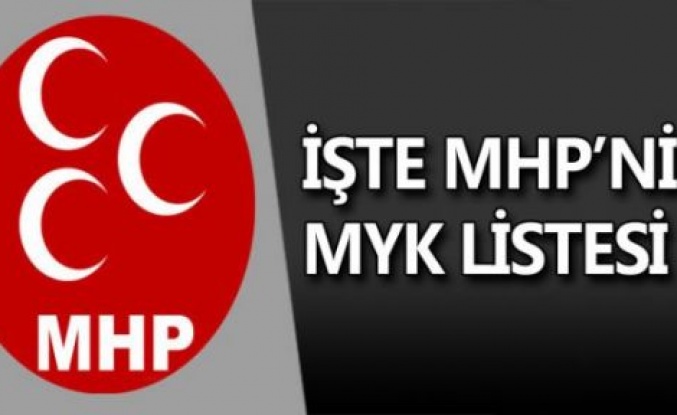 MHP, YENİ MYK LİSTESİ